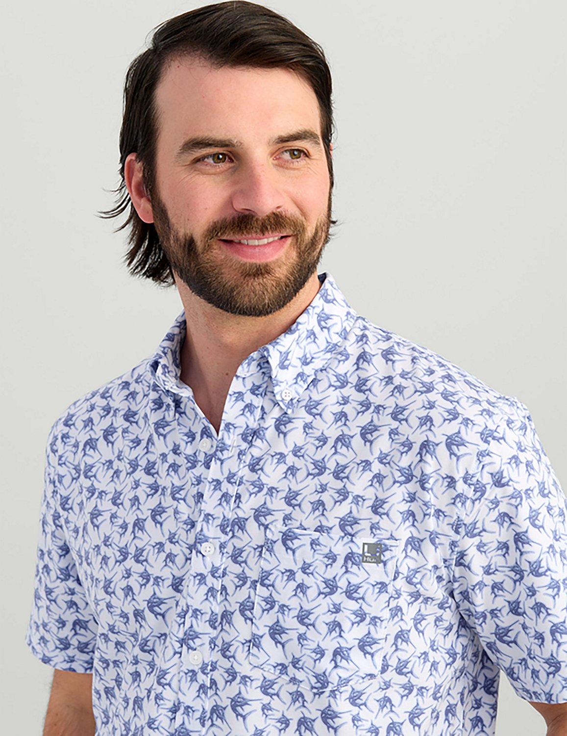 Huk Men's Kona Desert Rose Short Sleeve Shirt - view number 3