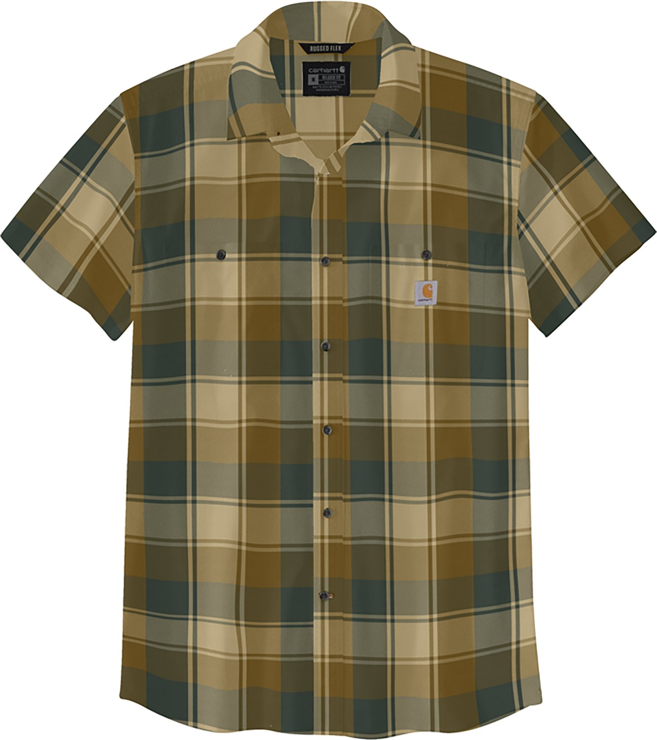 Carhartt Men's Rugged Flex Relaxed Fit Button Down Plaid Shirt