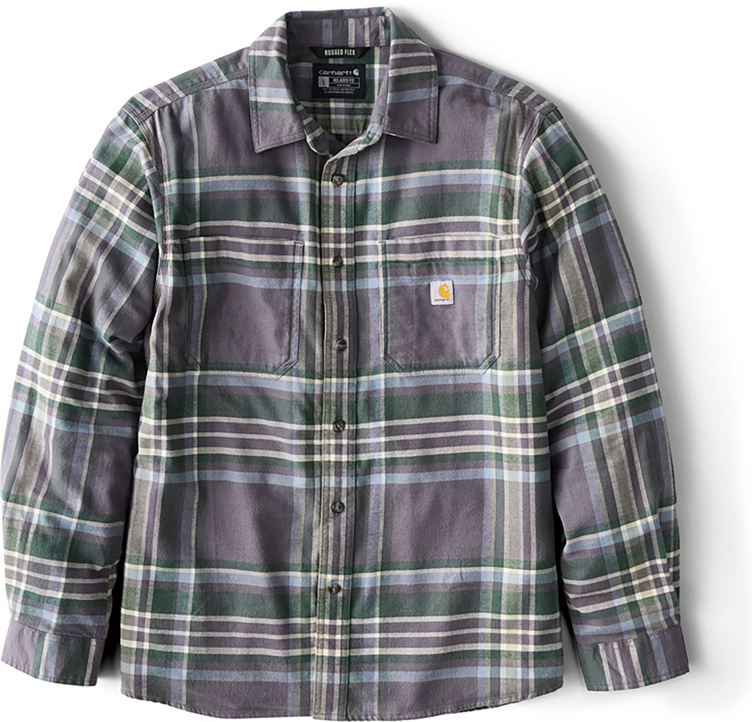 Carhartt Men's Rugged Flex™ Relaxed Fit Midweight Flannel Long-Sleeve Plaid Shirt - view number 1