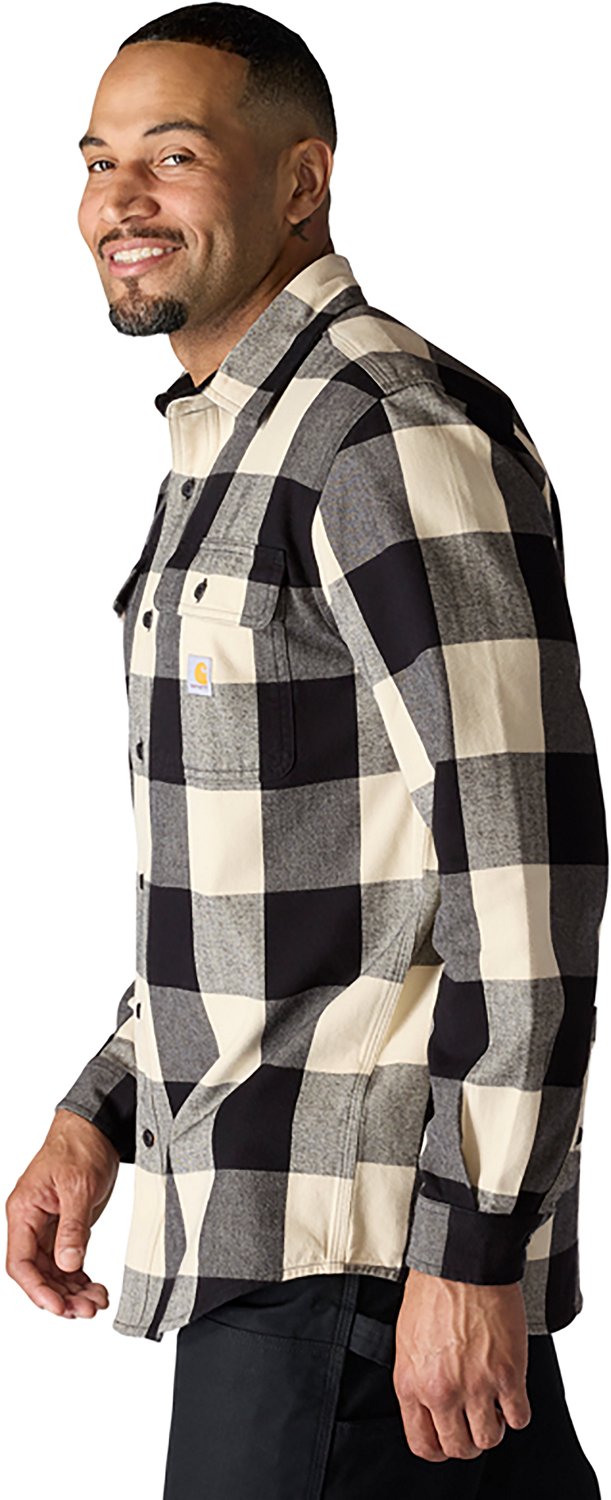 Carhartt Men's Loose Fit Heavyweight Flannel Long-Sleeve Plaid Shirt - view number 2
