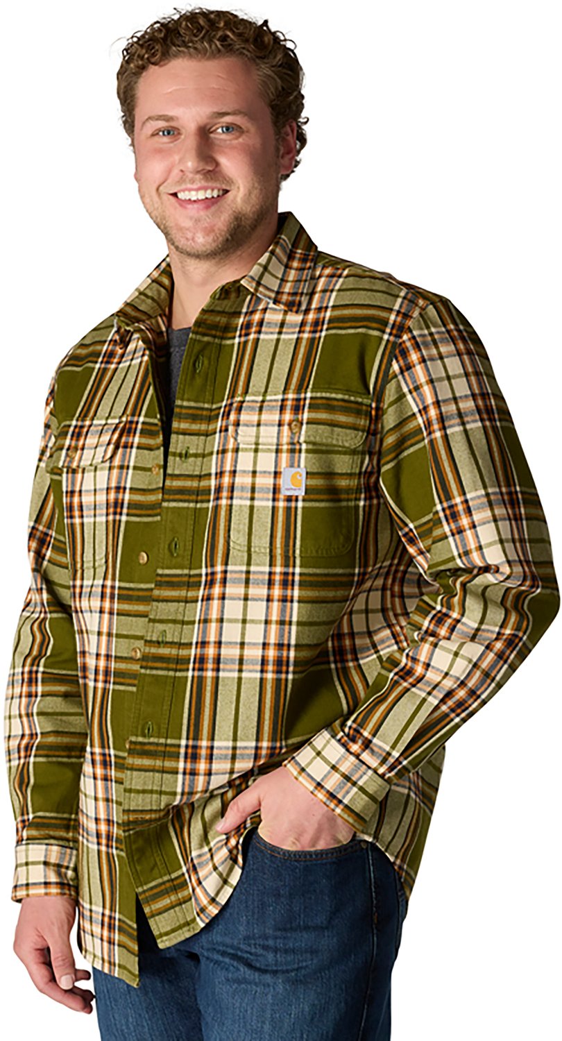 Carhartt Men's Loose Fit Heavyweight Flannel Long-Sleeve Plaid Shirt - view number 2