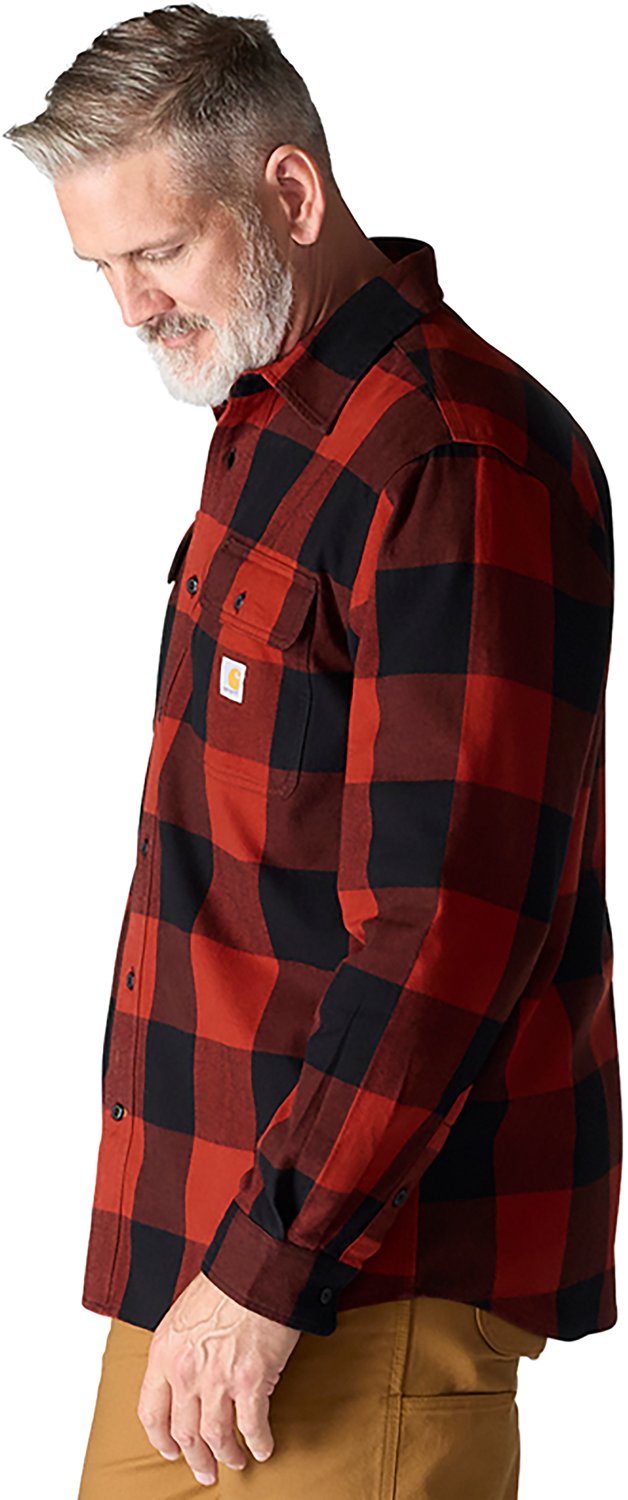 Carhartt Men's Loose Fit Heavyweight Flannel Long-Sleeve Plaid Shirt - view number 2