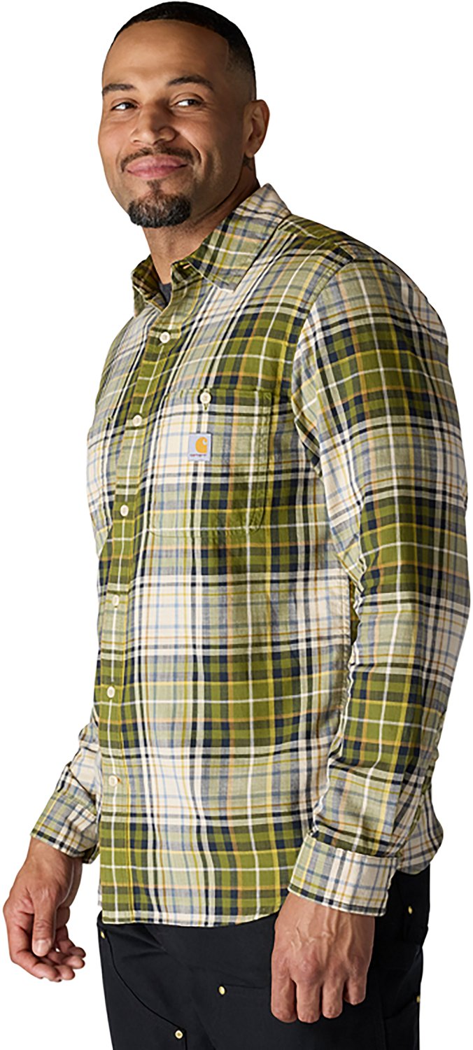 Carhartt Men's Rugged Flex™ Relaxed Fit Lightweight Flannel Long-Sleeve Plaid Shirt - view number 2