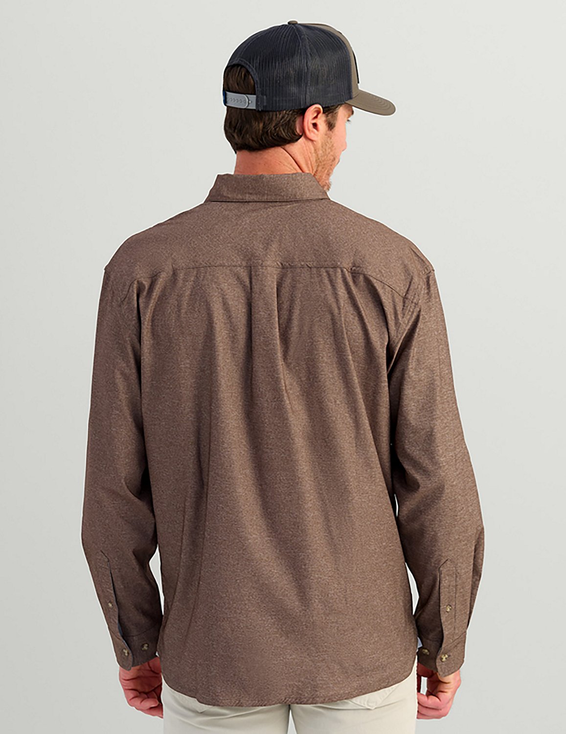 Huk Men's Hawser Tech Lightweight Heather Flannel - view number 2