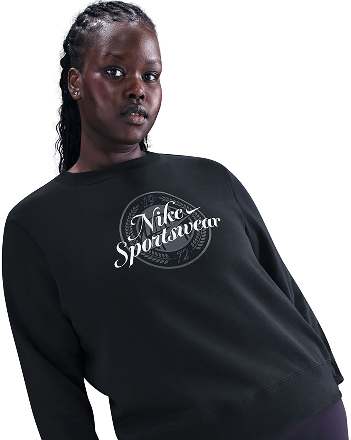 Nike Women's Sportswear Club Fleece GFX Crew Sweatshirt - view number 3