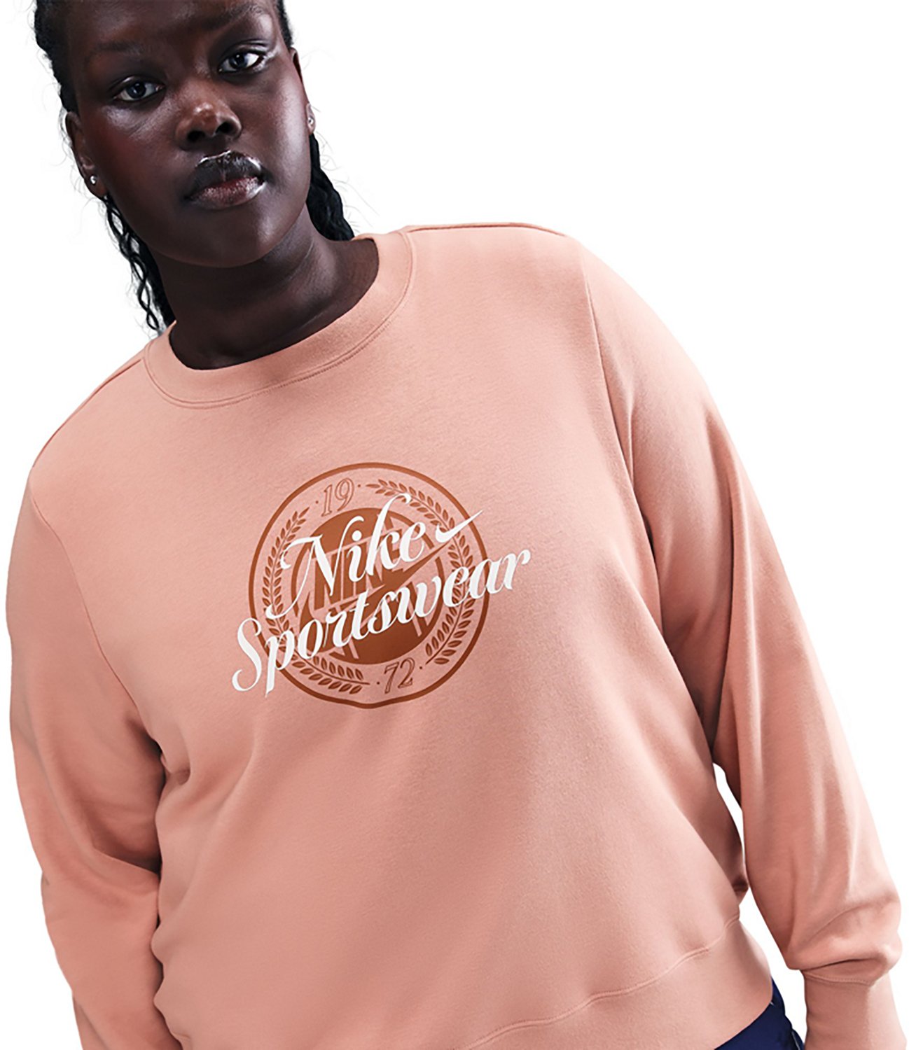 Nike Women's Sportswear Club Fleece GFX Crew Sweatshirt - view number 3