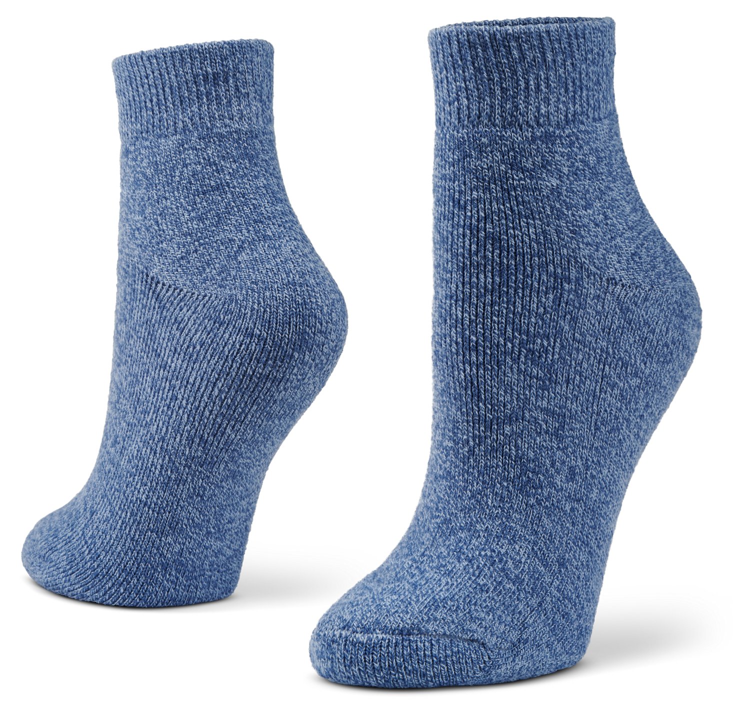 Magellan Outdoors Adults' Brushed Marl Thermal Quarter Socks 2-Pack