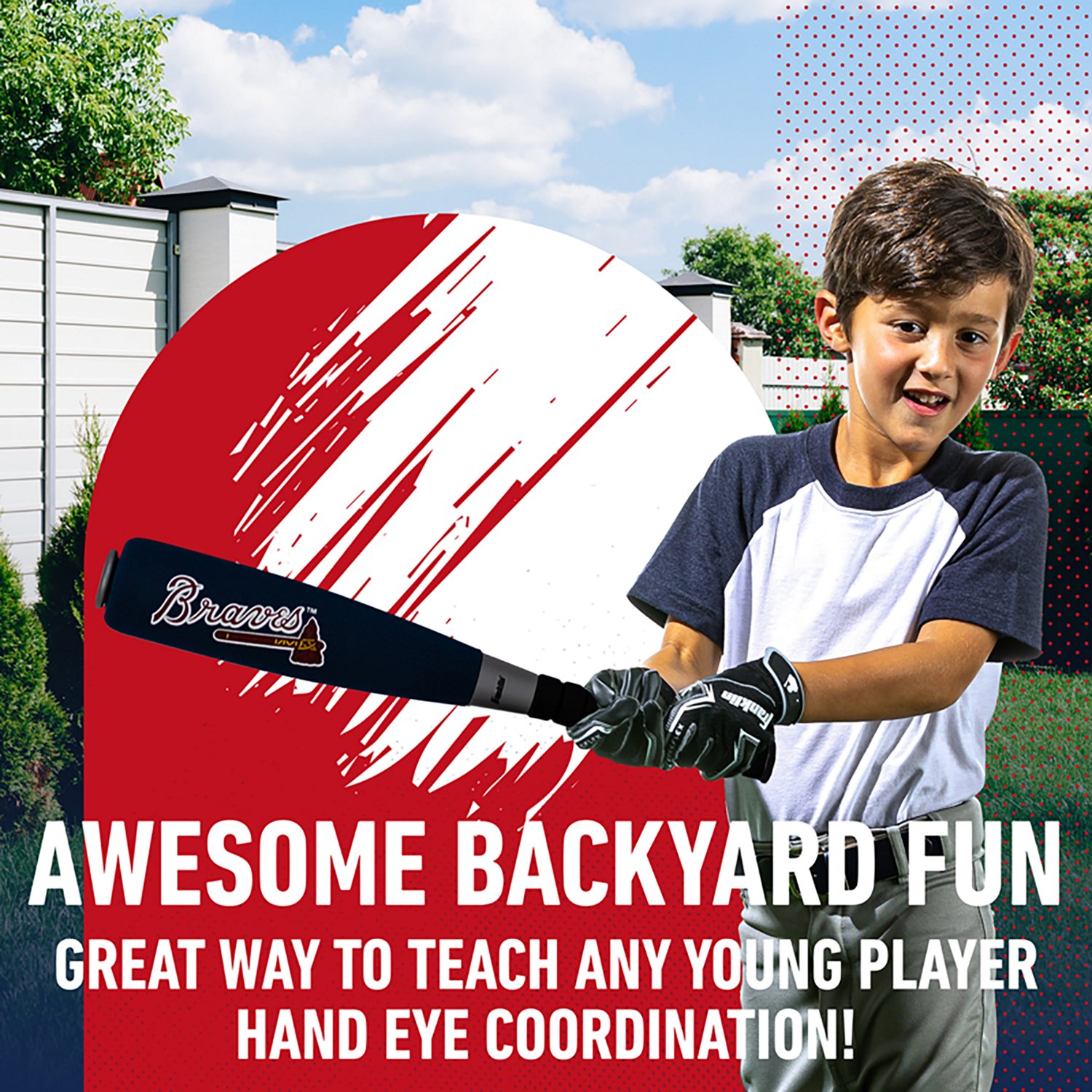 Franklin Atlanta Braves Foam Bat and Ball Set  - view number 8