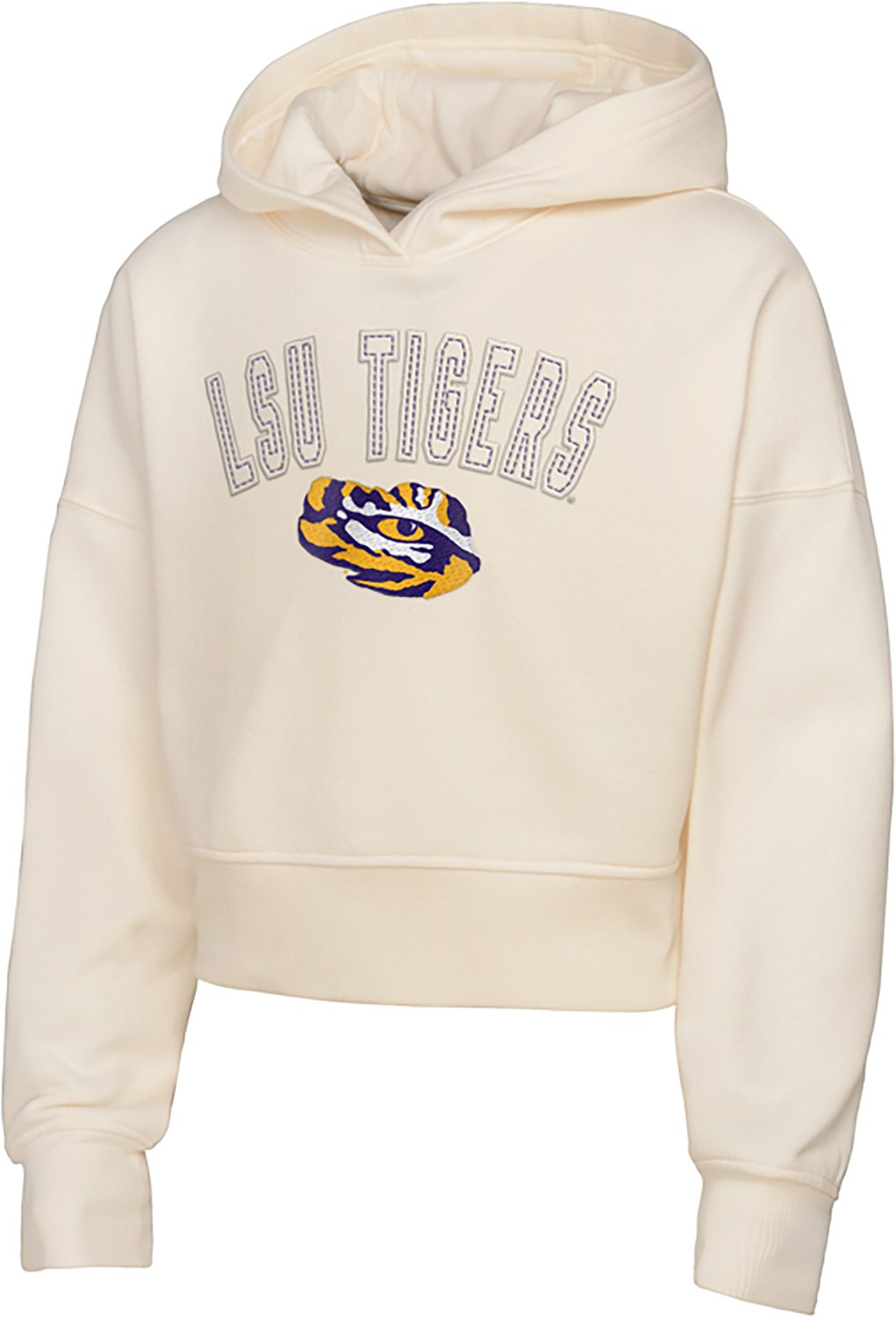 Outerstuff Girls' Louisiana State University Tigers Blitz Oversized Crop Hoodie - view number 2