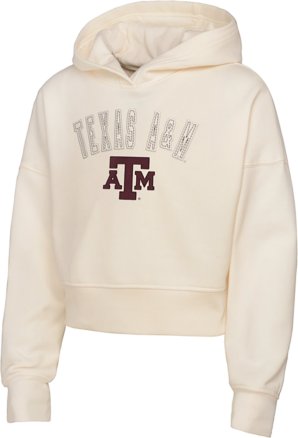 Outerstuff Girls' Texas A&M Aggies Blitz Oversized Crop Hoodie - view number 2