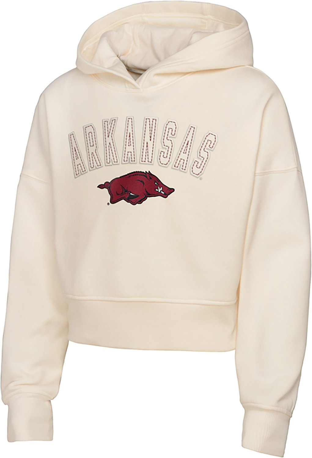 Outerstuff Girls' University of Arkansas Razorbacks Blitz Oversized Crop Hoodie - view number 2