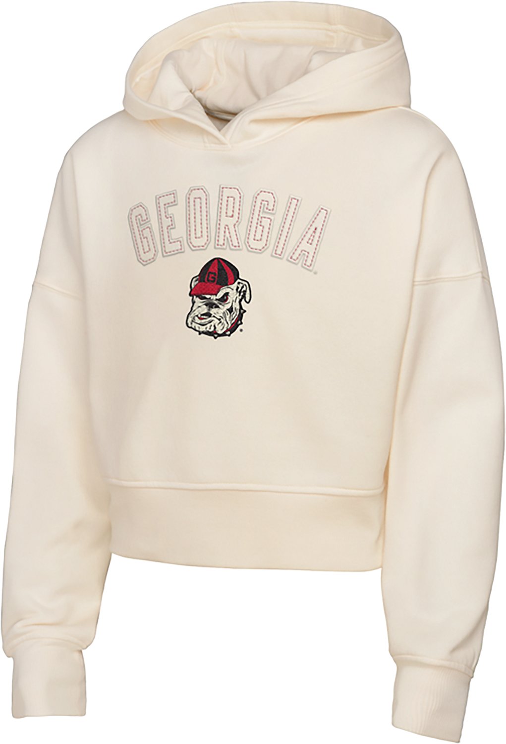 Outerstuff Girls' University of Georgia Bulldogs Blitz Oversized Crop Hoodie - view number 2