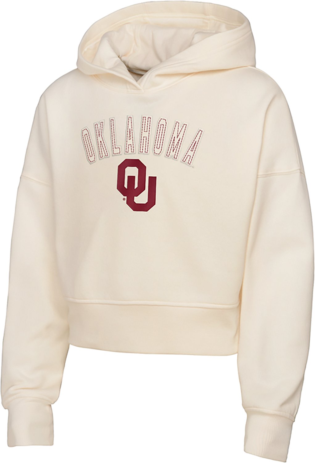 Outerstuff Girls' University of Oklahoma Sooners Blitz Oversized Crop Hoodie - view number 2