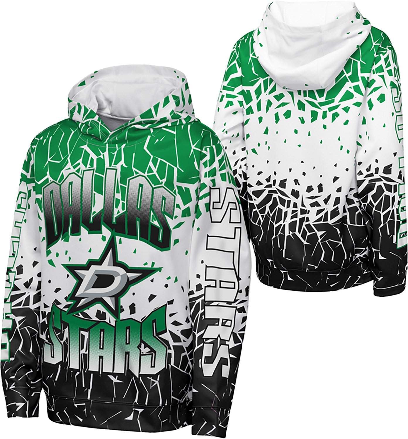 Outerstuff Boys' Dallas Stars Frozen Frenzy Sublimated Pullover Hoodie
