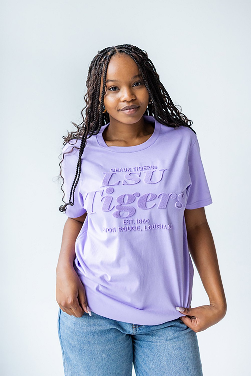 Gameday Social Women's LSU Tigers Hansen Brush T-shirt - view number 2