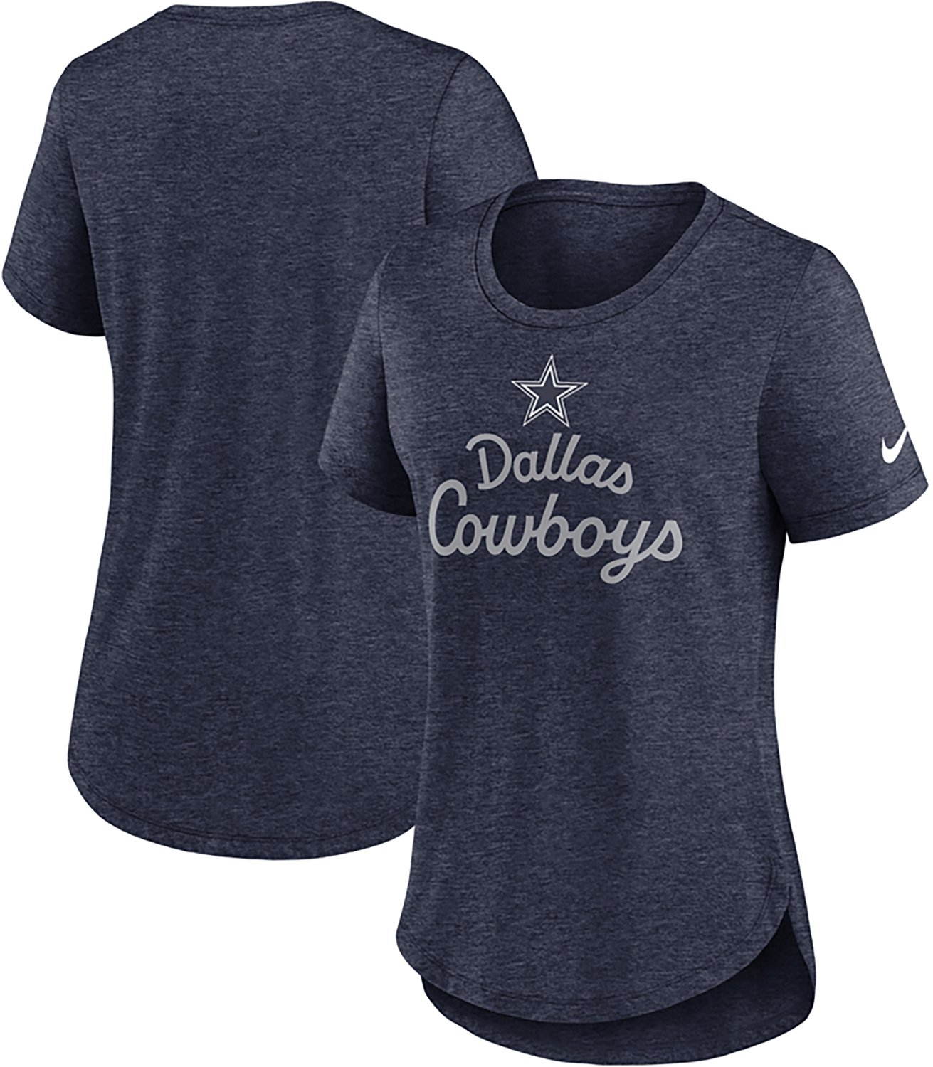 Nike Women's Dallas Cowboys Tri-Blend Fashion Graphic T-shirt - view number 5