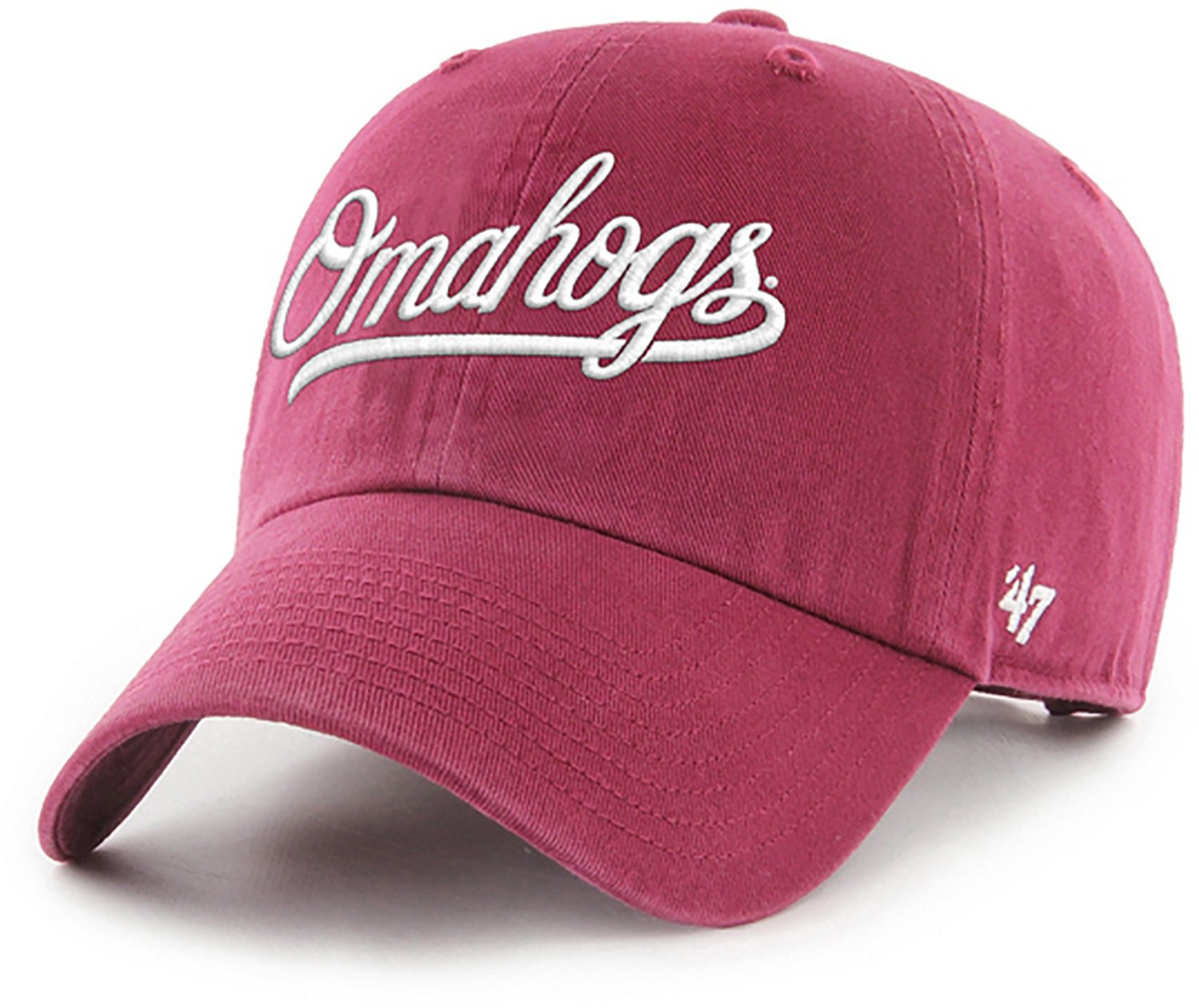 47 Arkansas Omahogs Ballpark Script Shot Clean Up Cap