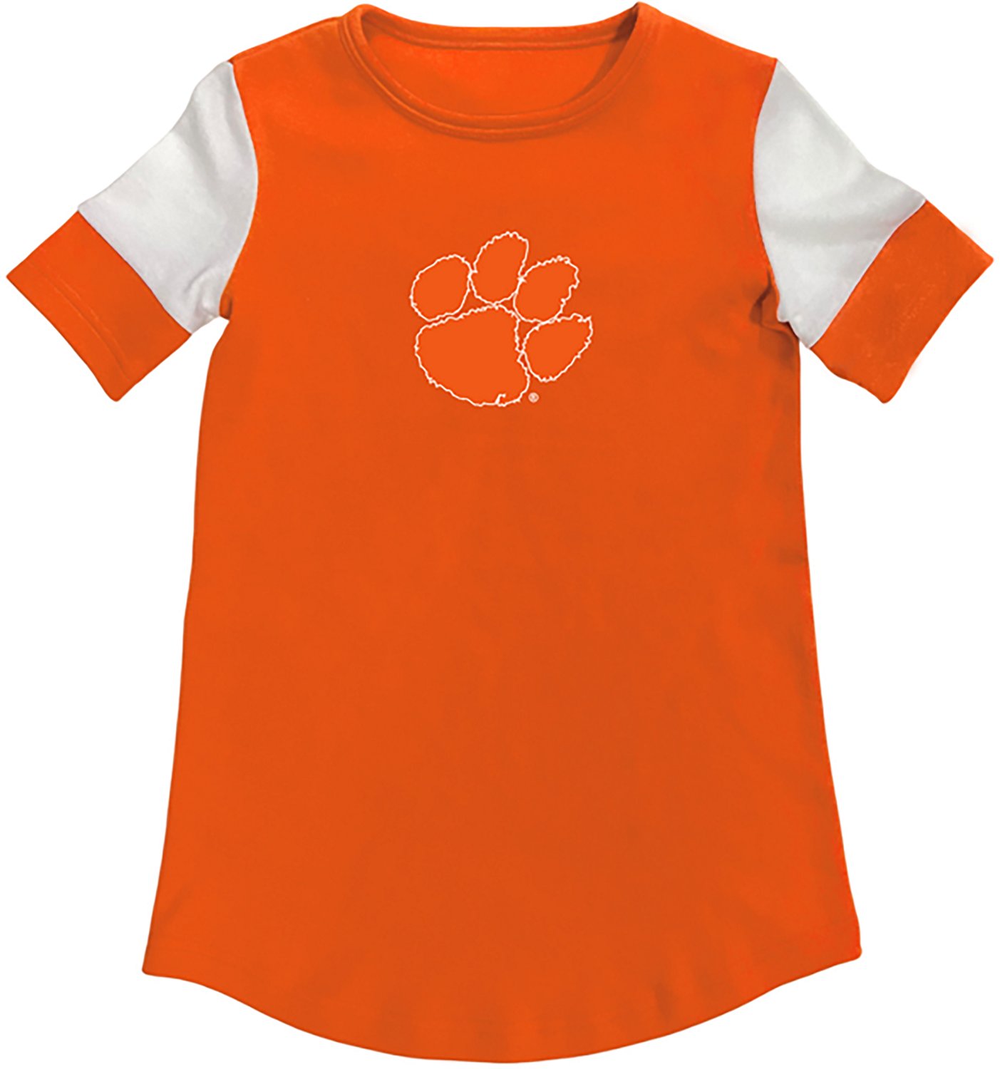 Two Feet Ahead Girls' Clemson Color Block T-shirt Dress