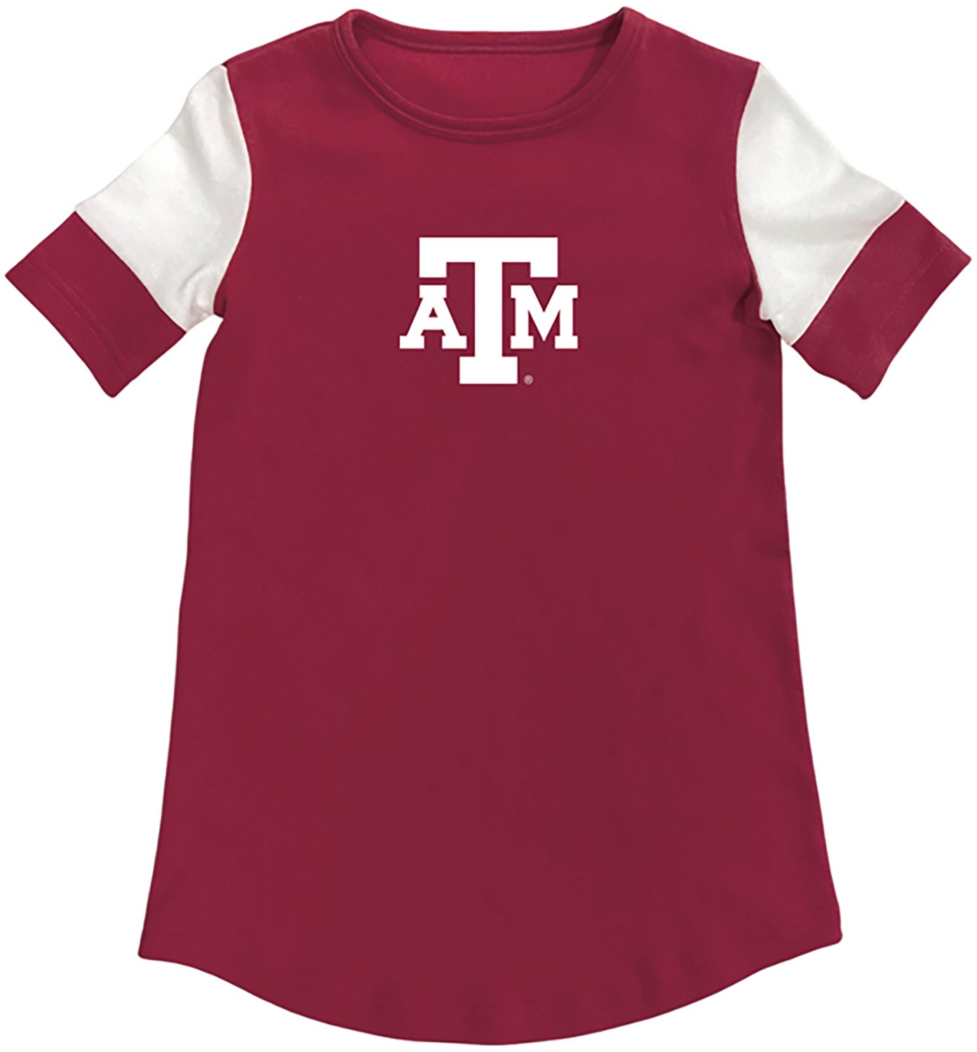 Two Feet Ahead Girls' Texas A&M Color Block T-shirt Dress