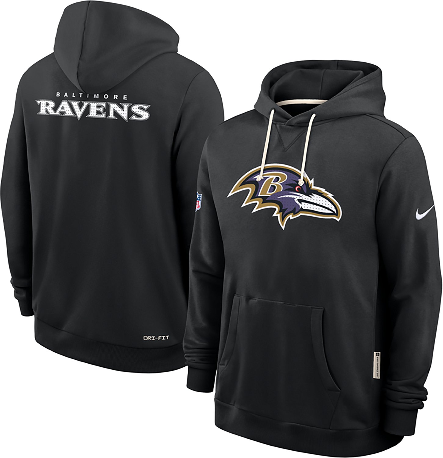 Nike Men's Ravens Standard Issue Team Long Sleeve Hoodie