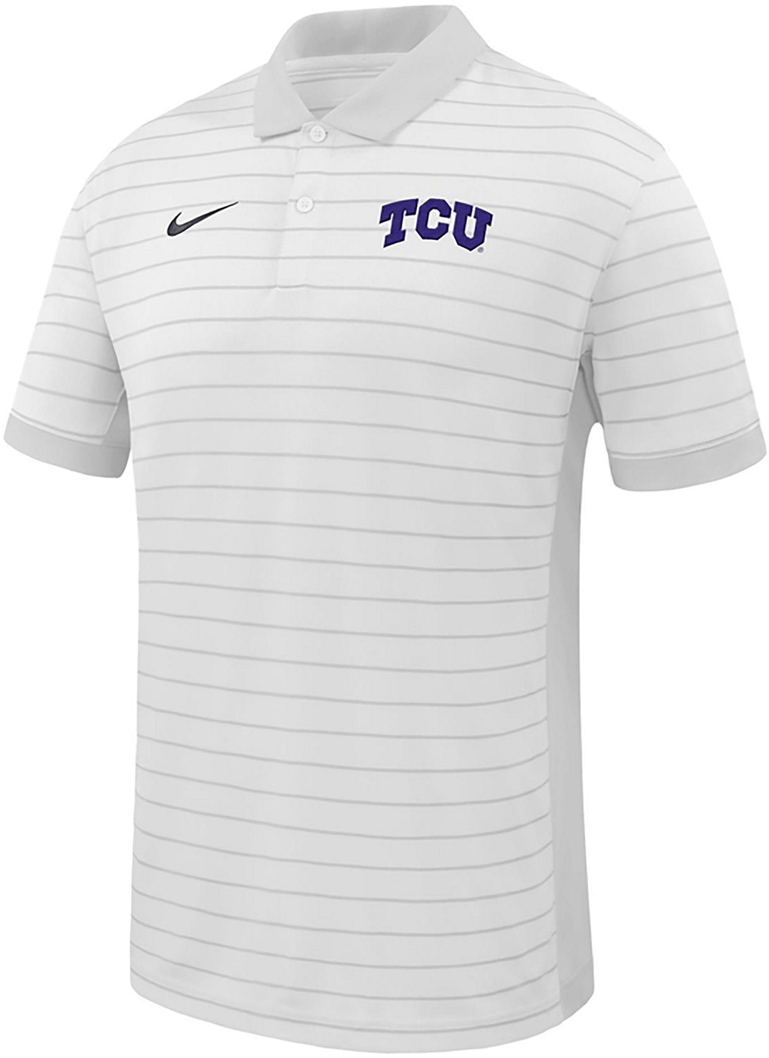 Nike Men's TCU Dri Fit Stripe Victory Polo Shirt