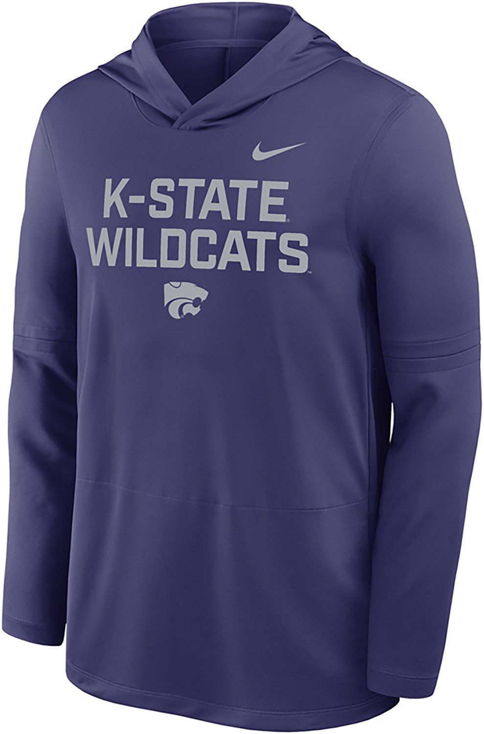 Nike Men's Kansas State School Dri-FIT Lightweight Hooded Long Sleeve Top