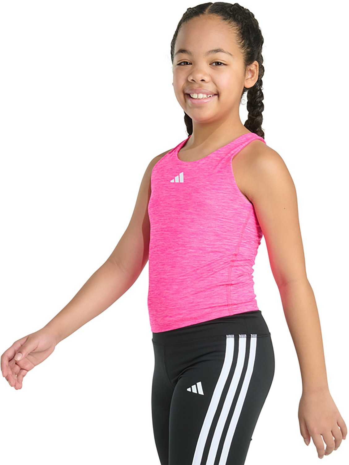adidas Girls' Melange Training Tank Top - view number 2