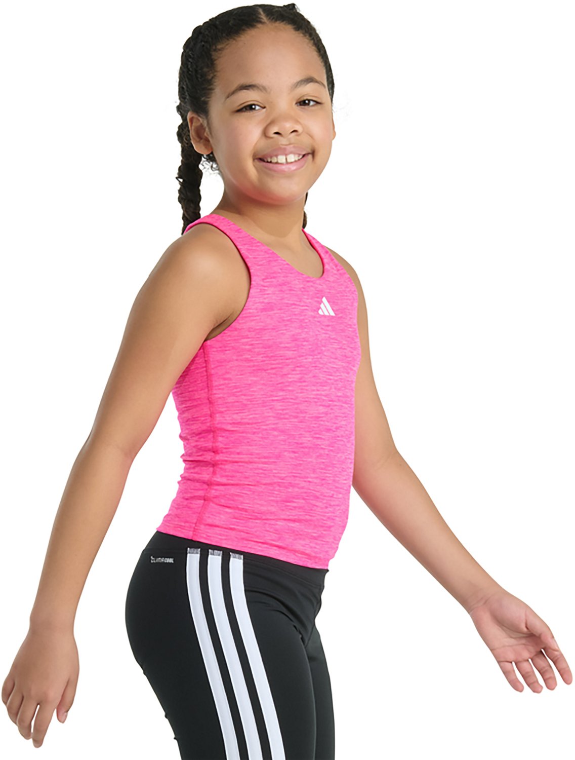 adidas Girls' Melange Training Tank Top - view number 3