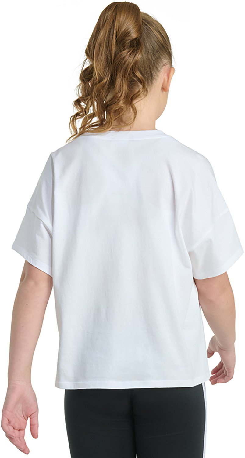 adidas Girls' Drop Shoulder Short Sleeve T-shirt - view number 4