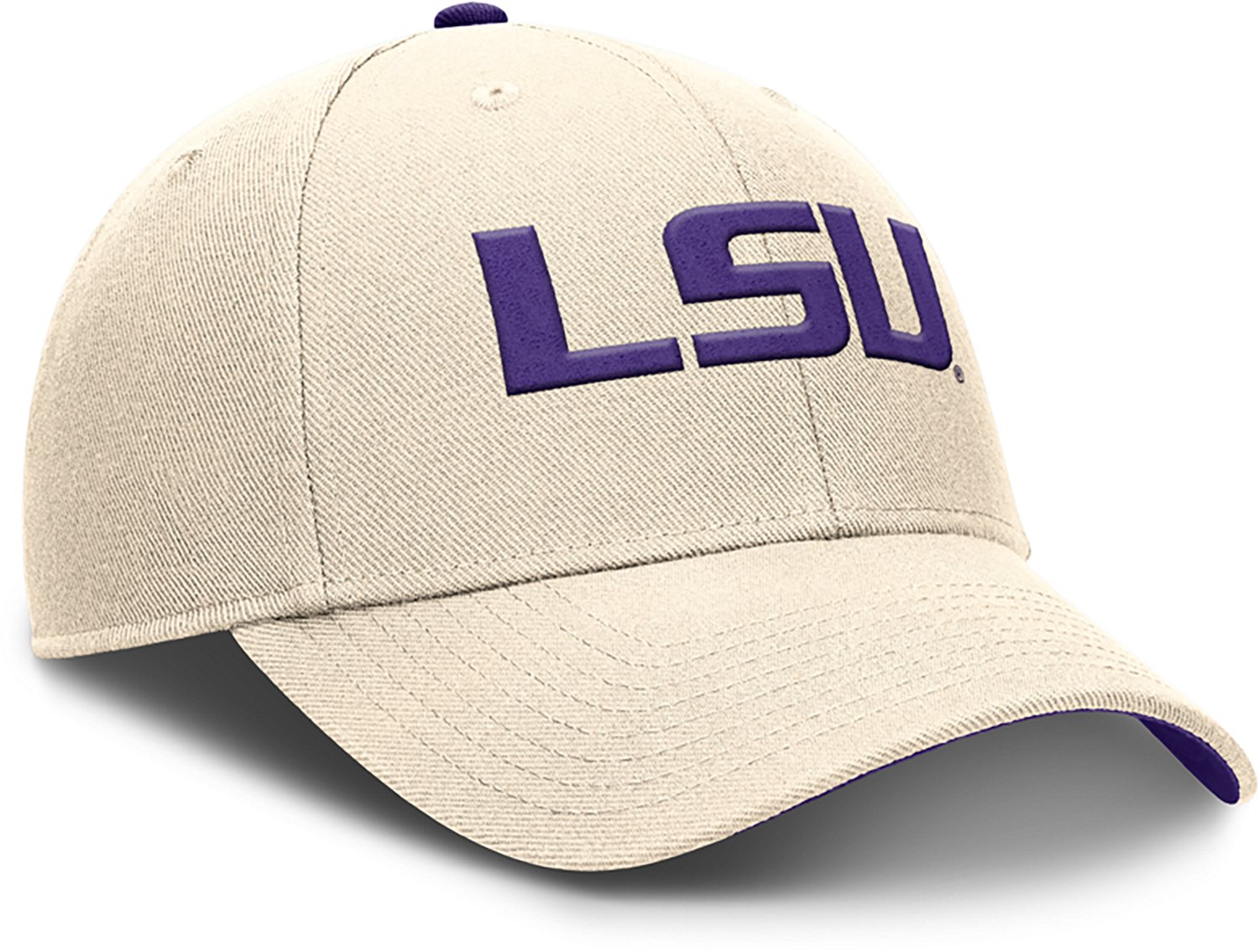 Nike Men's LSU Dri Fit Rise Primetime Primary Logo Structured Adjustable Cap - view number 4