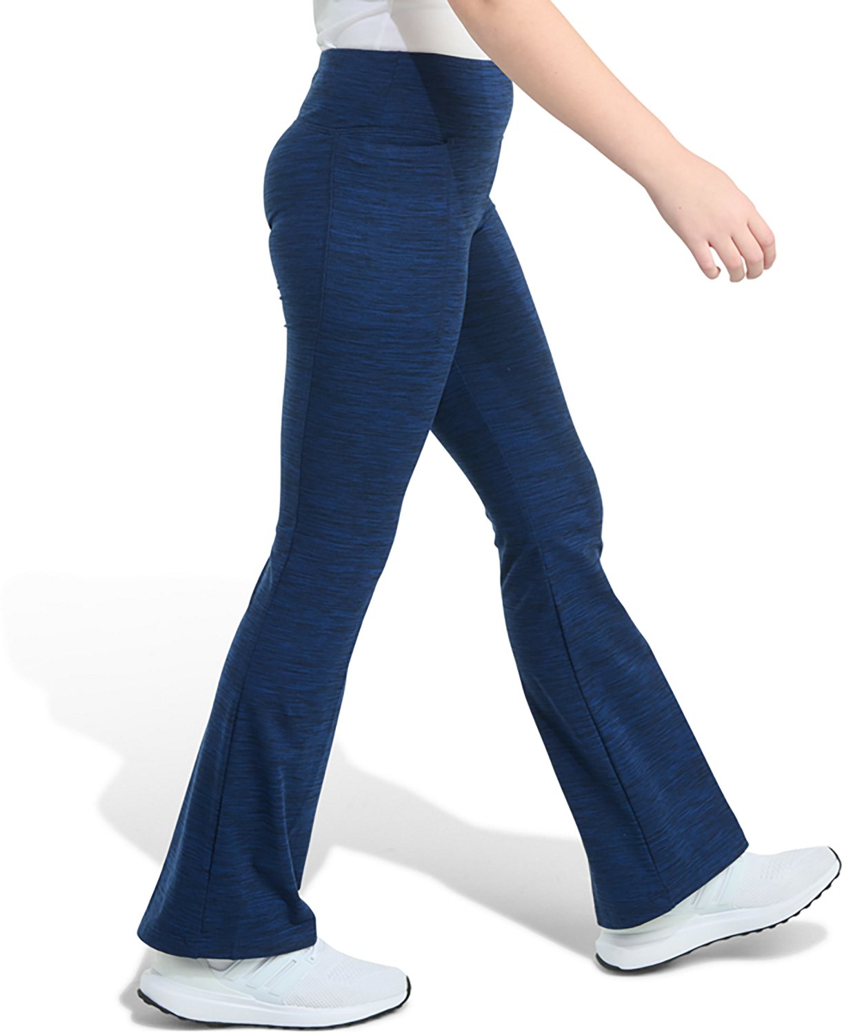 adidas Girls' Mélange Flare Leg Pants - view number 3