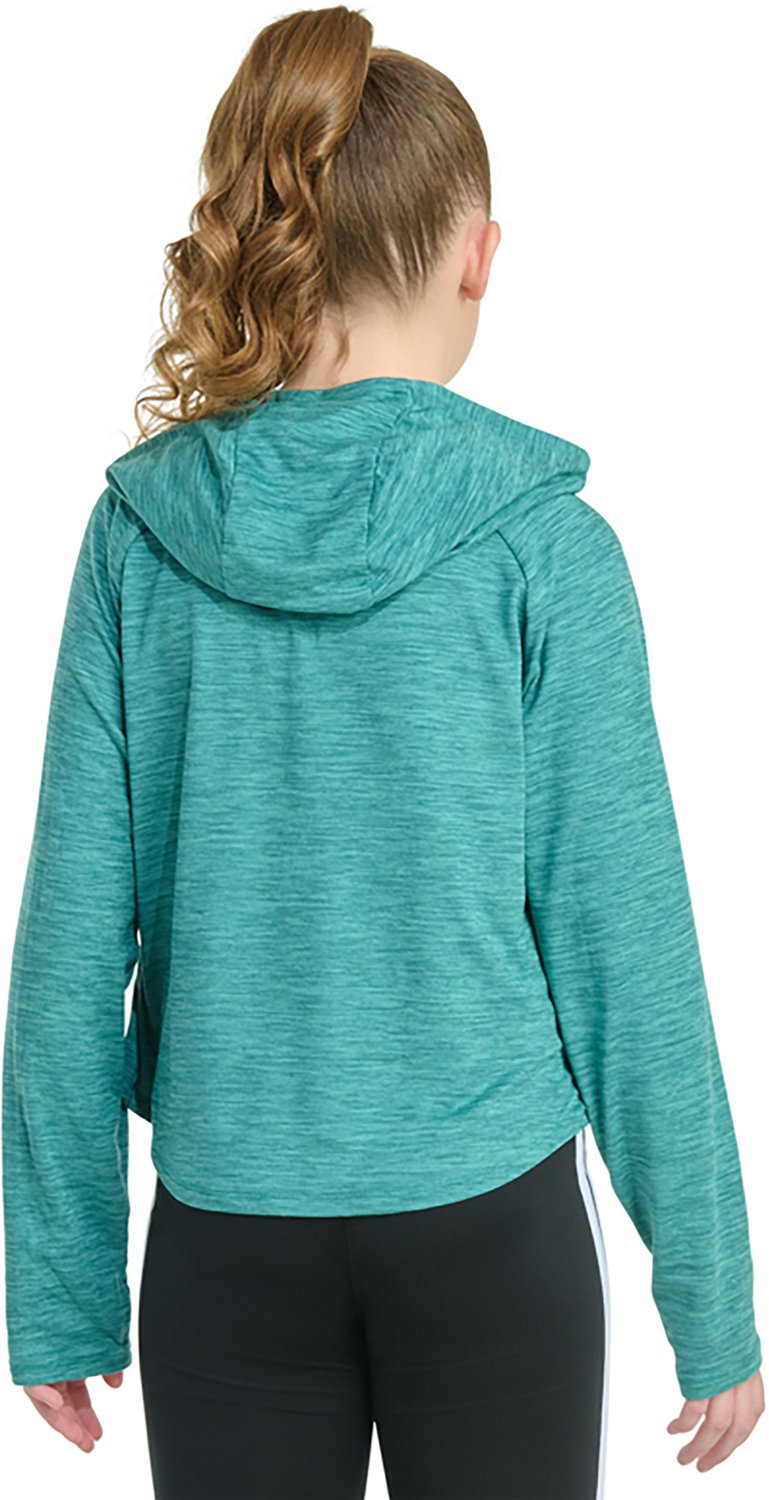 adidas Girls' Mélange Long Sleeve Hooded Top - view number 4