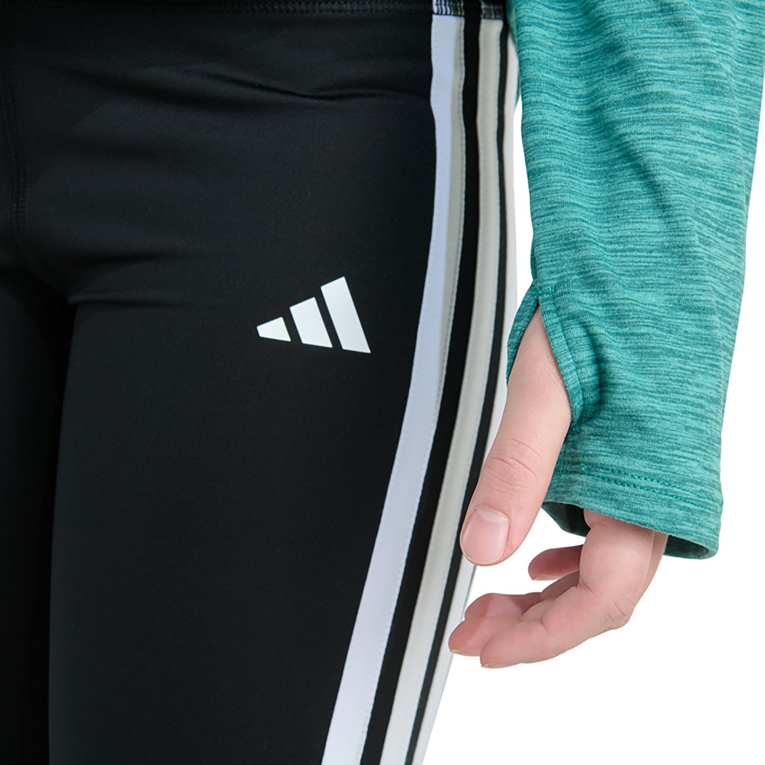 adidas Girls' Mélange Long Sleeve Hooded Top - view number 5