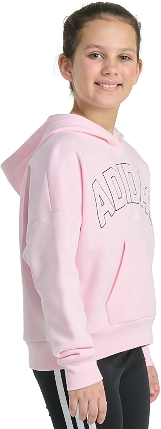 adidas Girls' Front Graphic Fleece Pullover Hoodie - view number 3