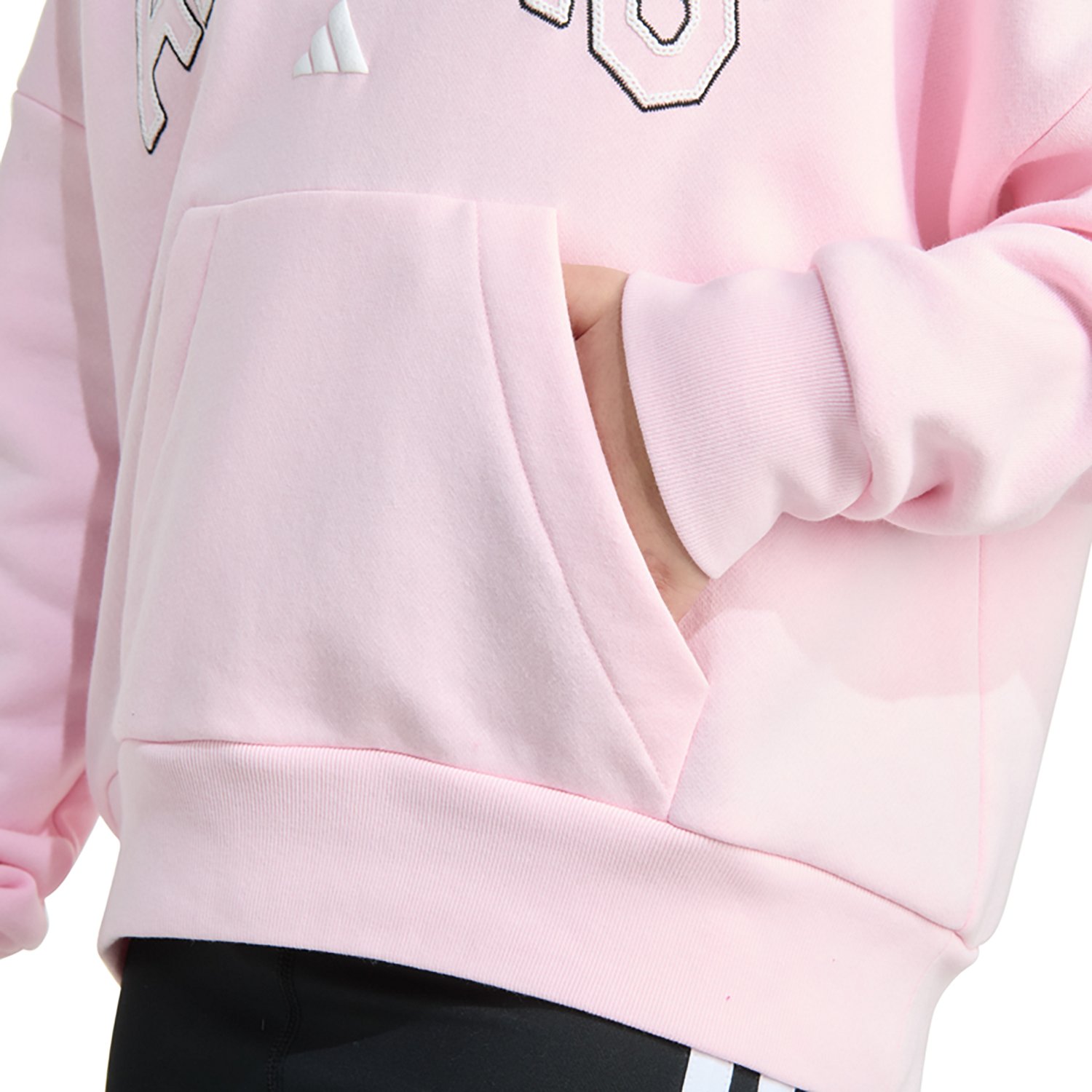 adidas Girls' Front Graphic Fleece Pullover Hoodie - view number 5