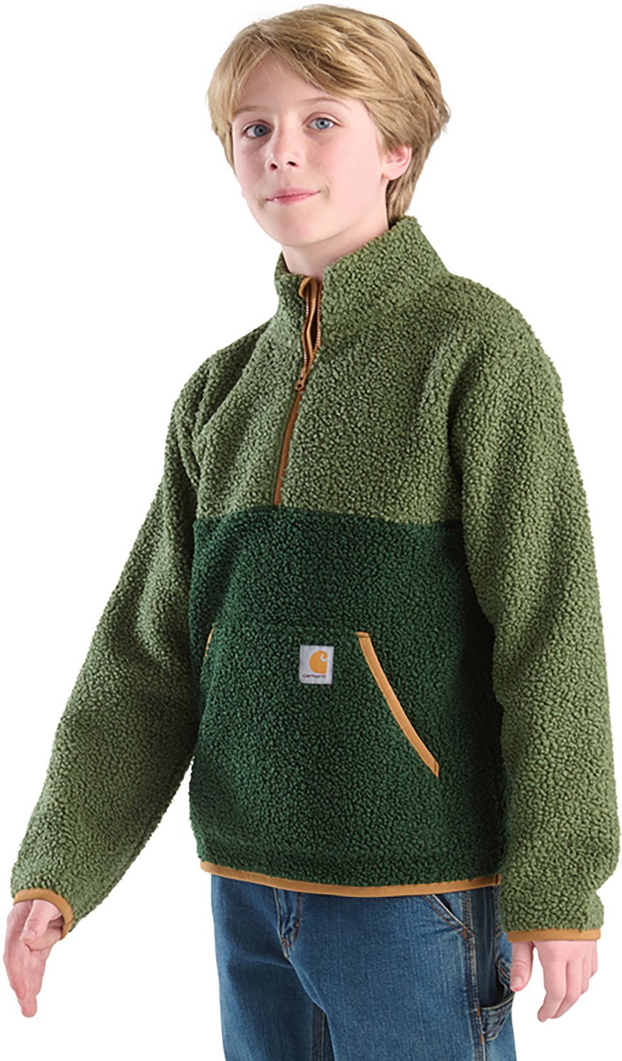 Carhartt Boys' Sherpa 1/2 Zip Long Sleeve Sweatshirt - view number 2