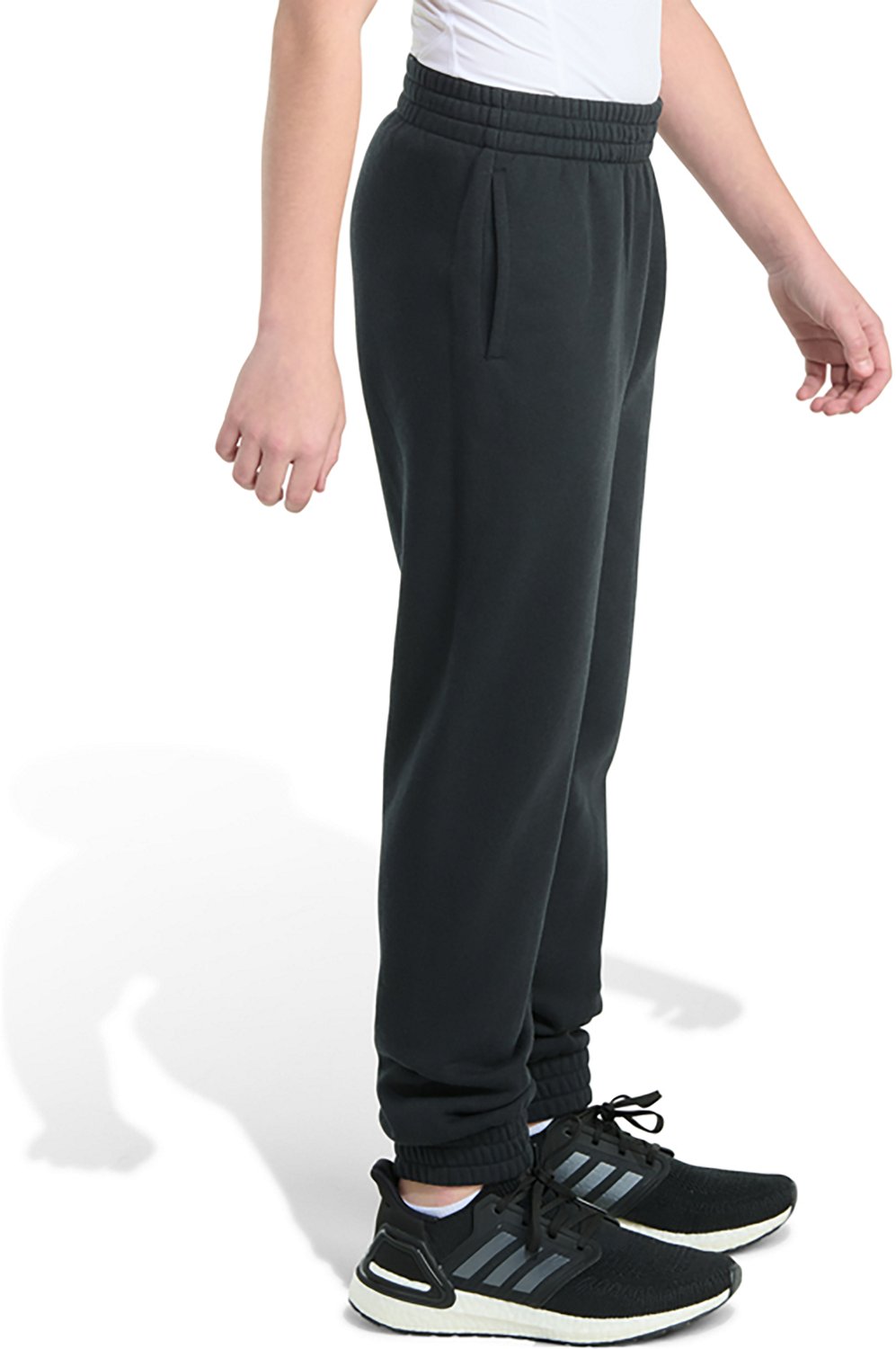 adidas Boys' Essential Big Logo Fleece Joggers - view number 3