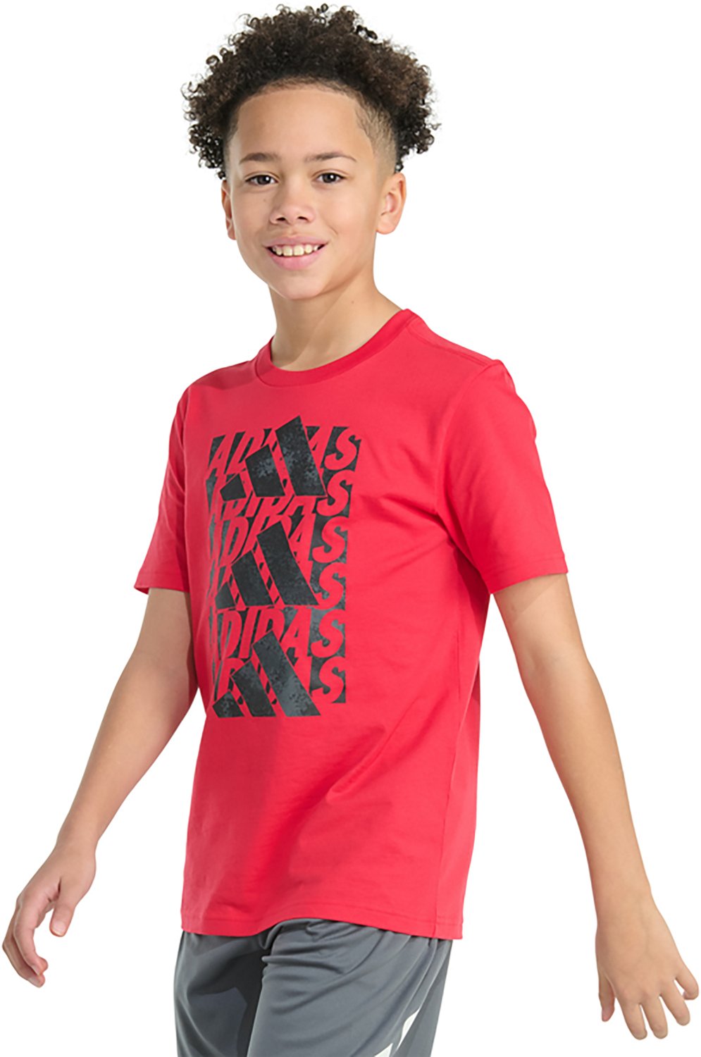 adidas Boys' Woodland Camo Stack Short Sleeve Graphic T-shirt - view number 2