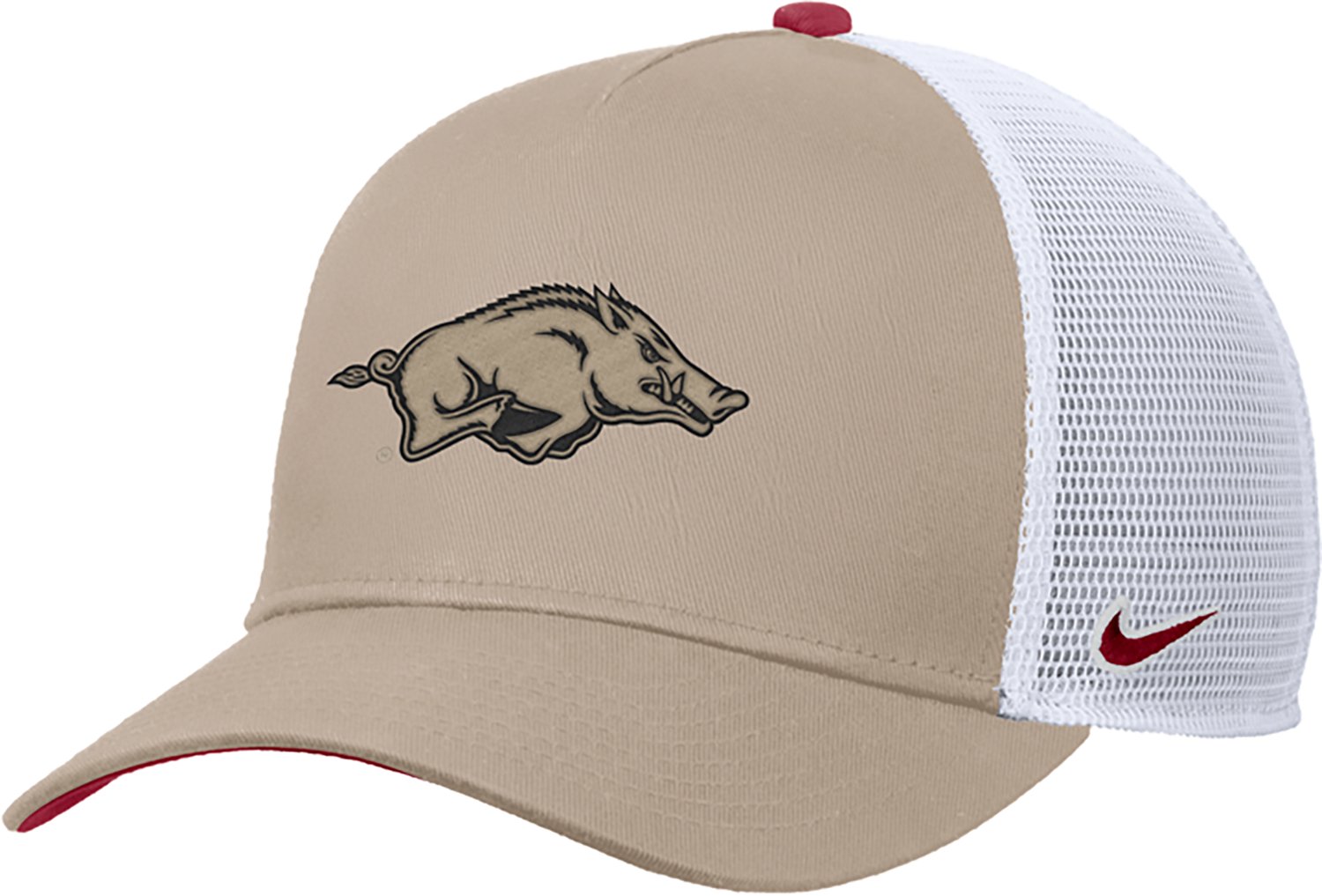 Nike Adults' Arkansas Khaki Rise Pinch Panel Adjustable Meshback Cap - view number 1