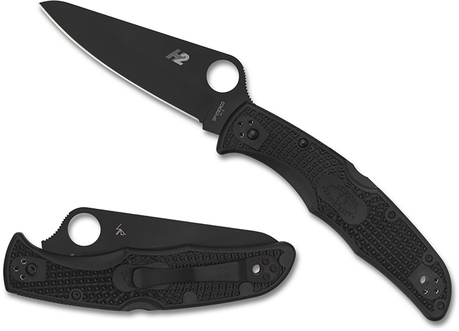 Spyderco Pacific Salt 2 Black Blade Folding Knife - view number 3