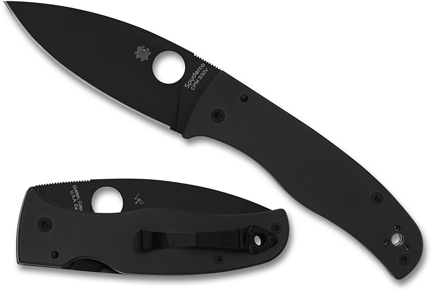 Spyderco Bodacious G-10 Black Blade Folding Knife - view number 3