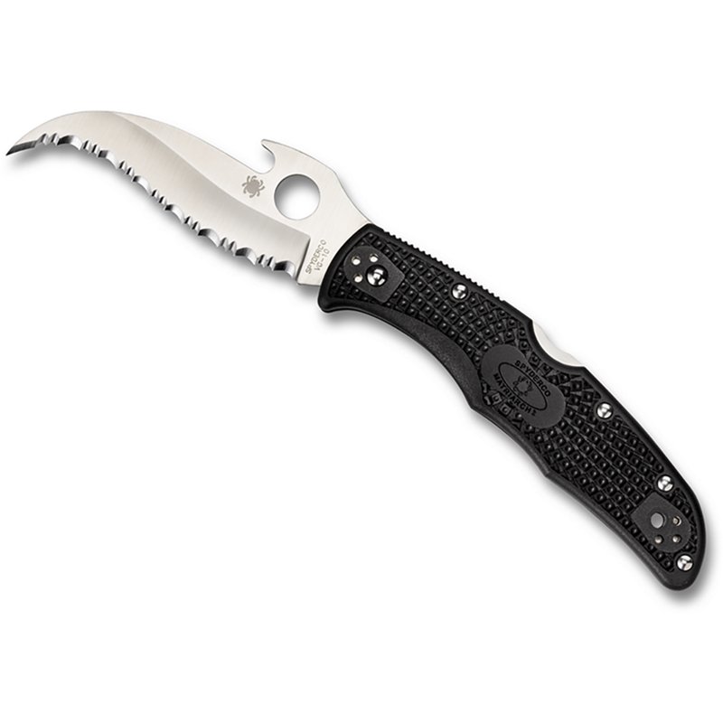 2024 Spyderco Matriarch 2 Lightweight Black Emerson Opener Serrated