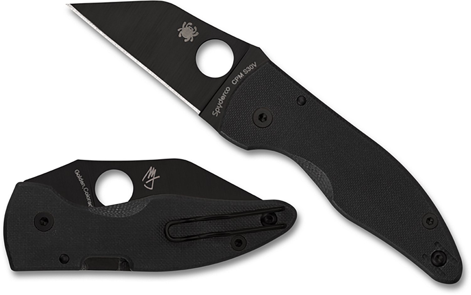 Spyderco MicroJimbo G-10 Black Blade Folding Knife - view number 3