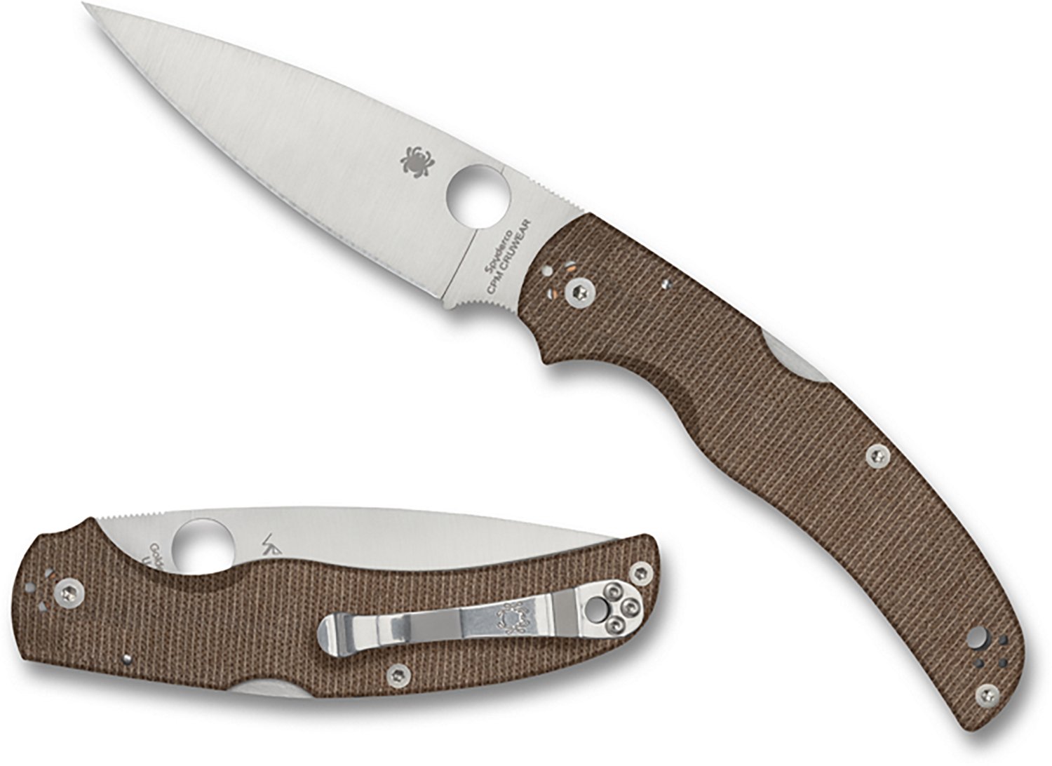 Spyderco Native Chief Canvas Micarta CPM CRU-WEAR Folding Knife - view number 3