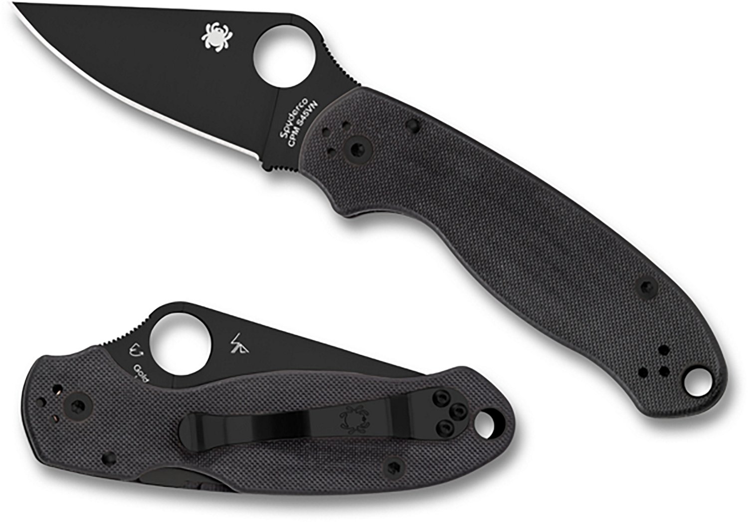 Spyderco Para 3 Black Blade Folding Knife - view number 3
