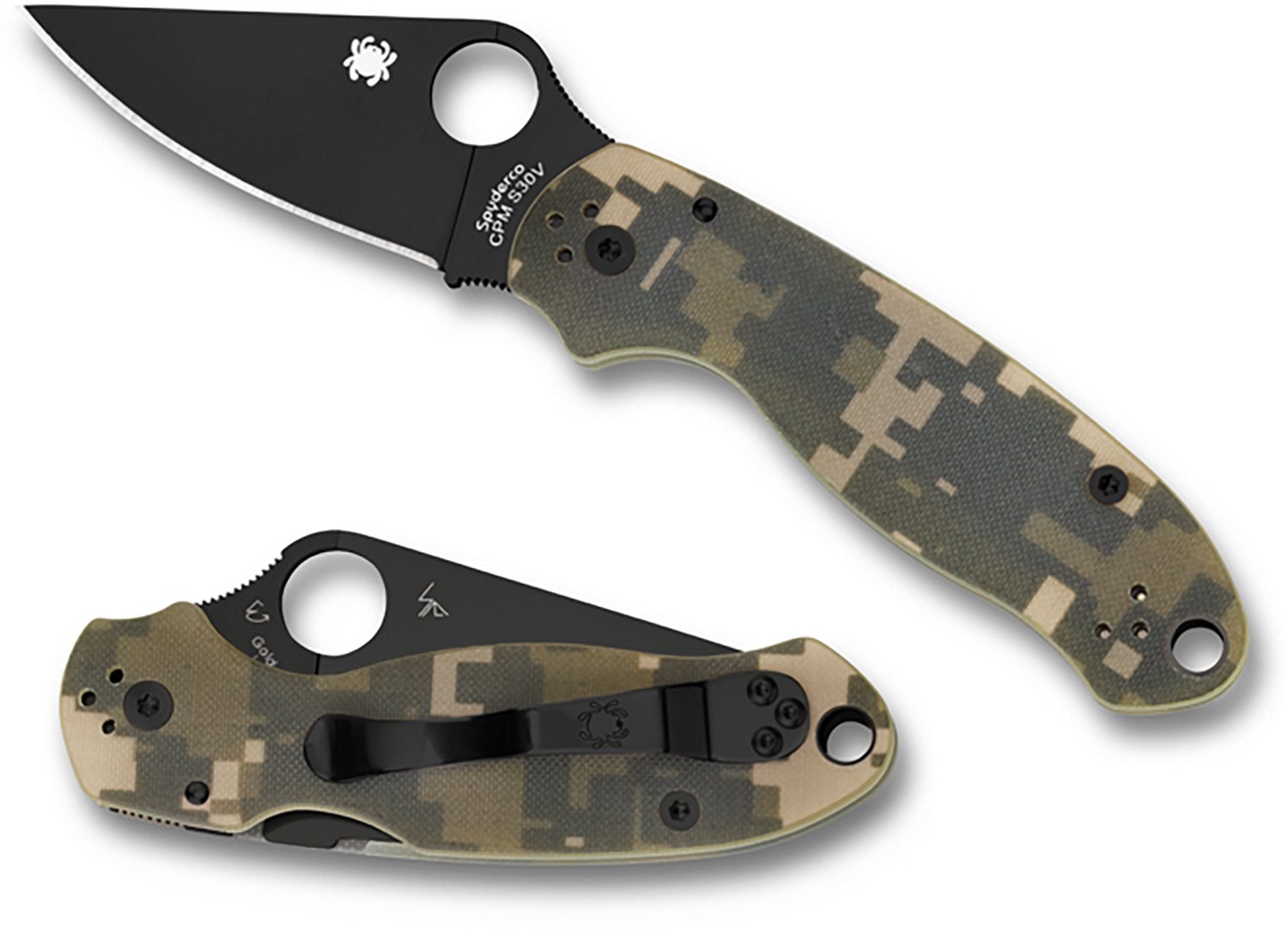 Spyderco Para 3 Camo Black Blade Folding Knife - view number 4