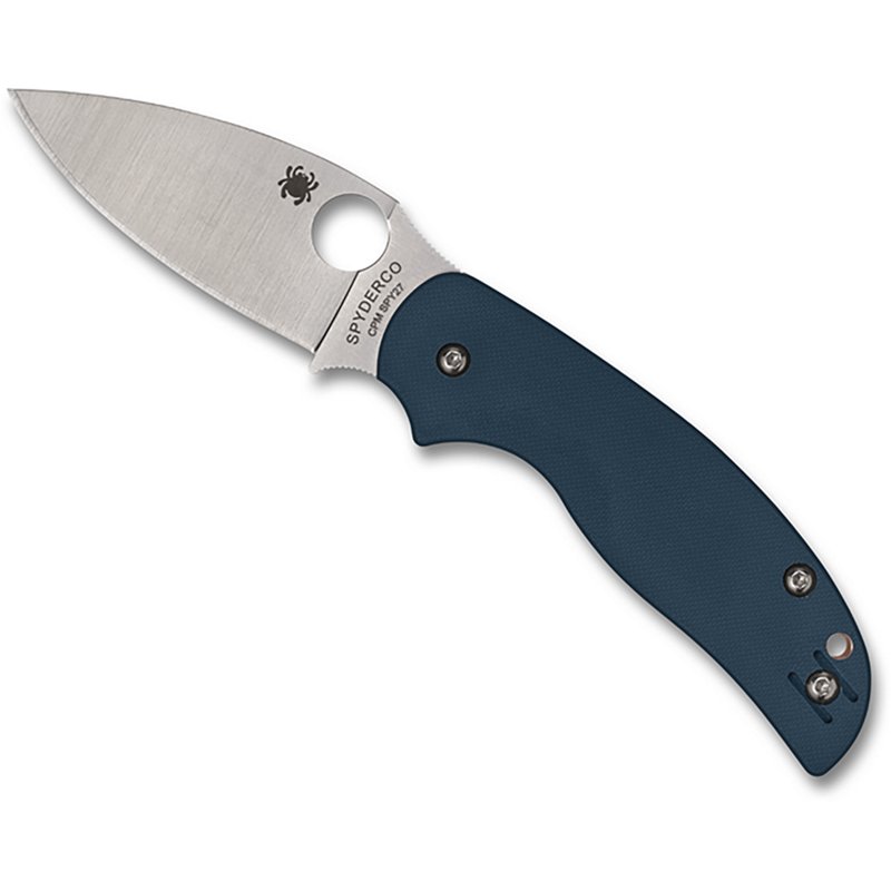SPY-C123GPCBL Sage 5 G-10 CPM Spy27 Plain Edge Knife - Cobalt Blue