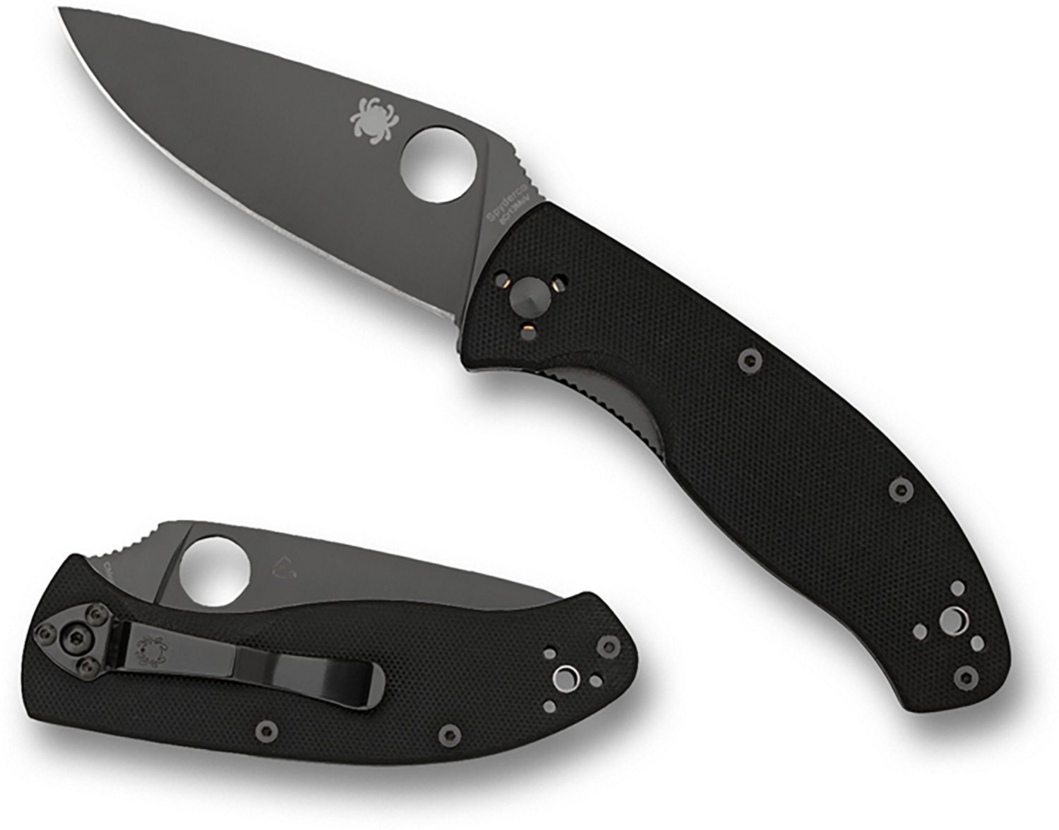 Spyderco Tenacious Black Blade Folding Knife - view number 3