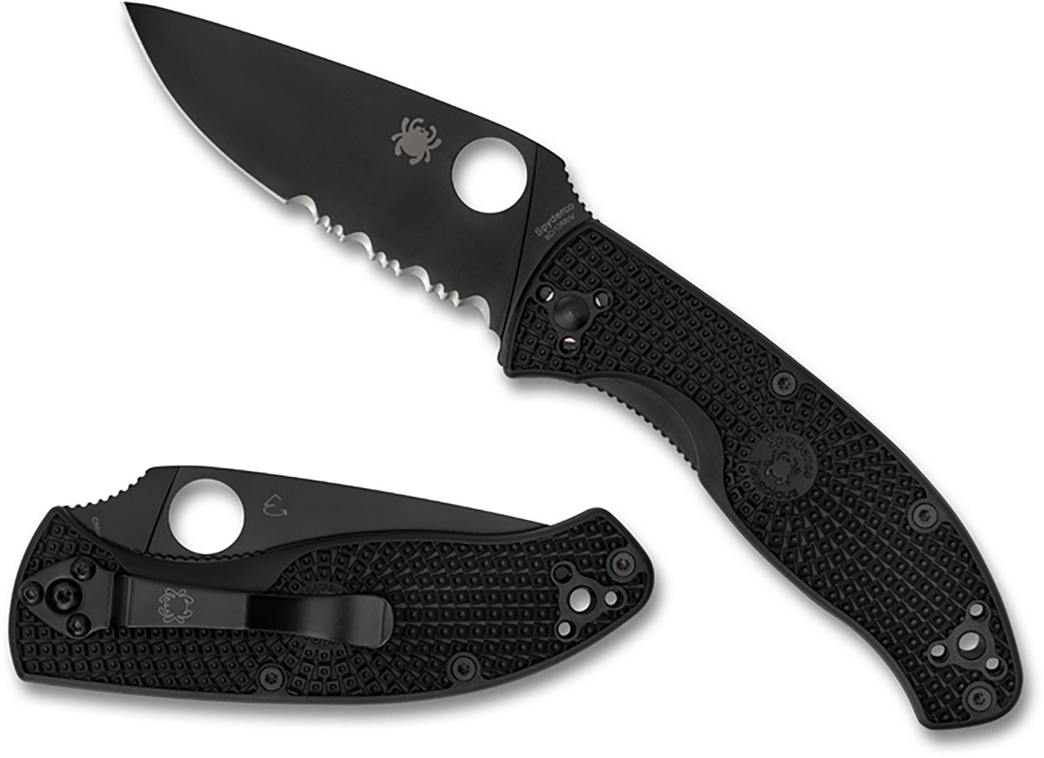Spyderco Tenacious Lightweight Black Blade Folding Knife - view number 3