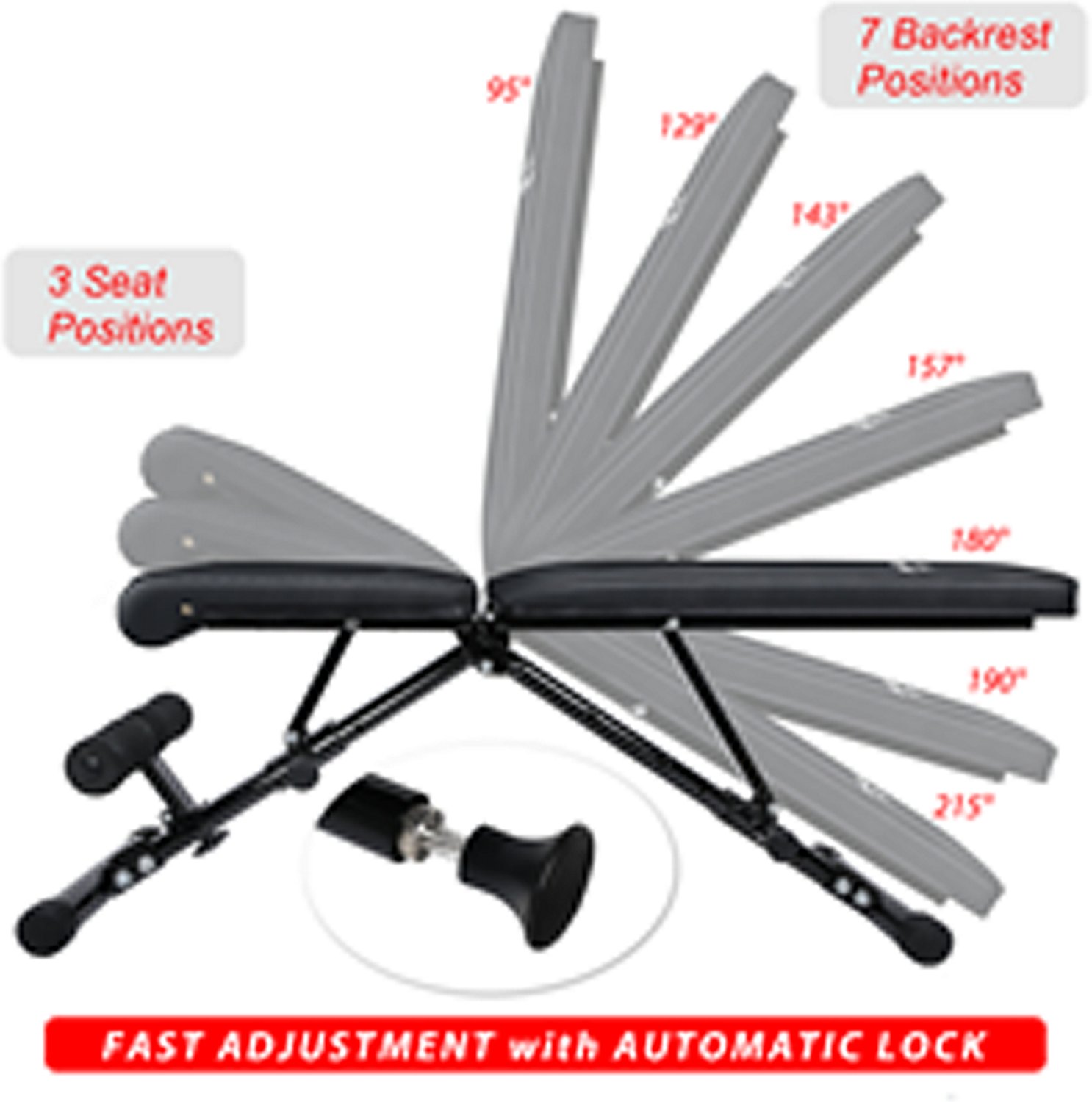FLYBIRD Adjustable Strength Training Weight Bench - view number 7
